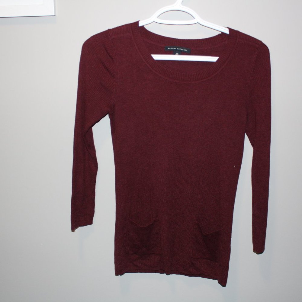 XS Burgundy Banana Republic Sweater